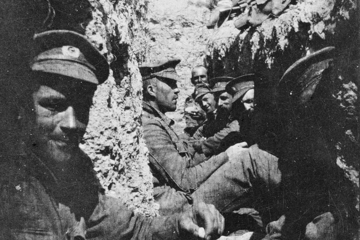 Soldiers resting in a trench at Gallipoli, 1915