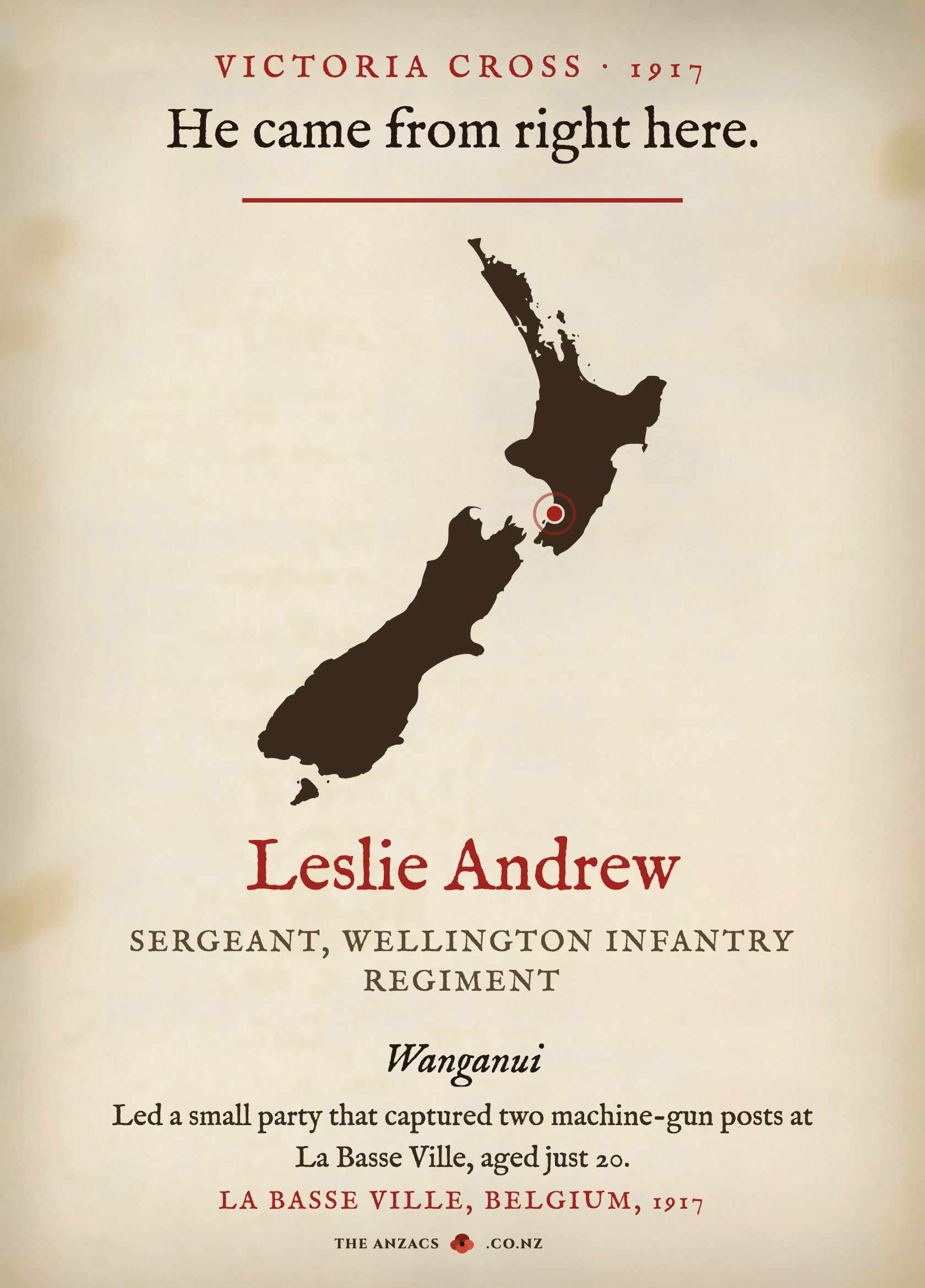 The VC Gallery sign for Leslie Andrew