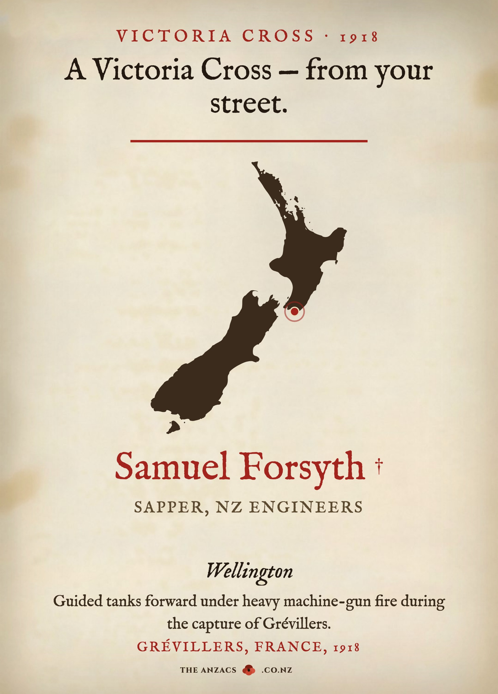 The VC Gallery sign for Samuel Forsyth
