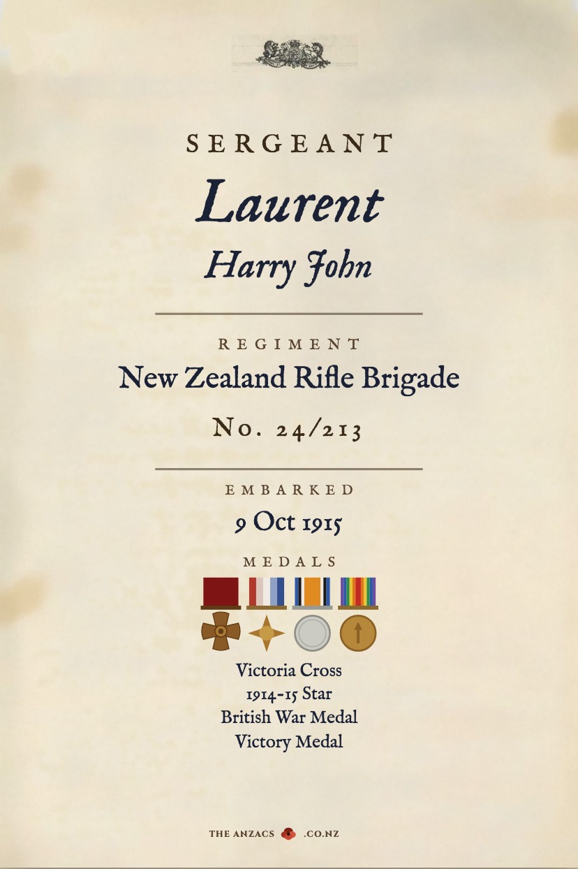 The Service Record for Harry Laurent